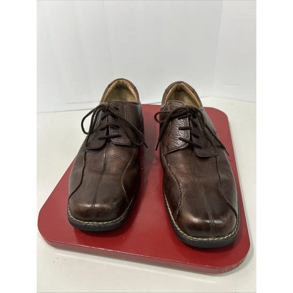GH Bass and CO Mens 10.5 M Bass Lex Brown Lace Up Oxford‎ Multi Textured Shoes